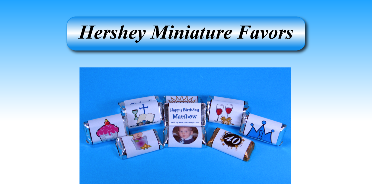 Miniature Chocolate Wrapper favors