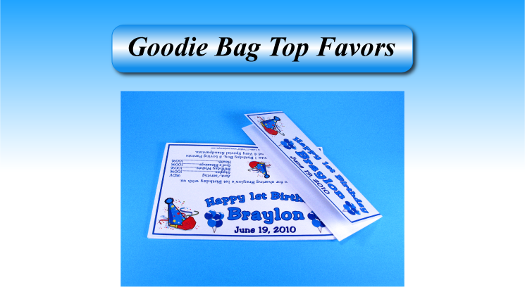 Personalized Goodie Bag Tops
