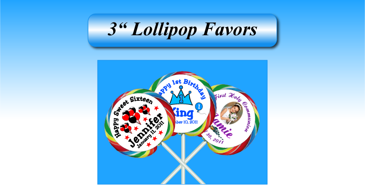 Personalized Lollipop favors
